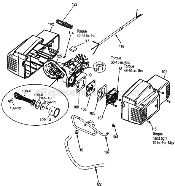 Page A Diagram and Parts List for CFBN125A Type 2 Porter Cable Compressor